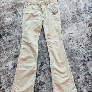 AG Adriano Goldschmied Off-White Corduroy Pants